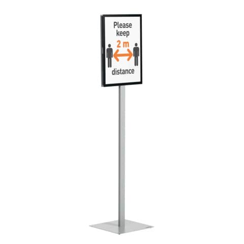 Espositore da pavimento INFO STAND BASIC antracite Durable A3 5013-57